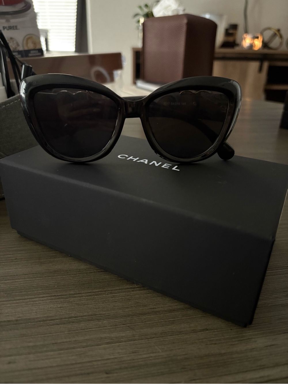 Chanel Acetate Enamel Openable Heart Butterfly Sunglasses